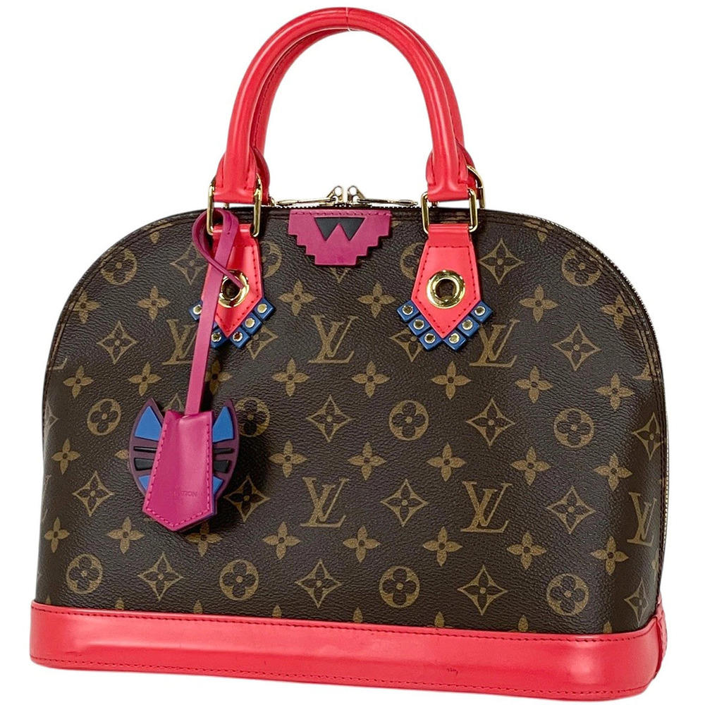 Louis Vuitton Alma handbag Totem Monogram brown flamingo